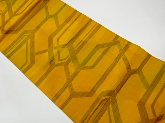 JAPANESE KIMONO / VINTAGE NAGOYA OBI / WOVEN ABSTRACT PATTERN